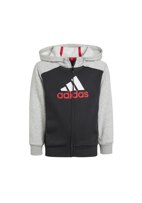 TUTA ESSENTIALS BIG LOGO FLEECE NERO BAMBINI ADIDAS CORE | Tute | IJ6386-
